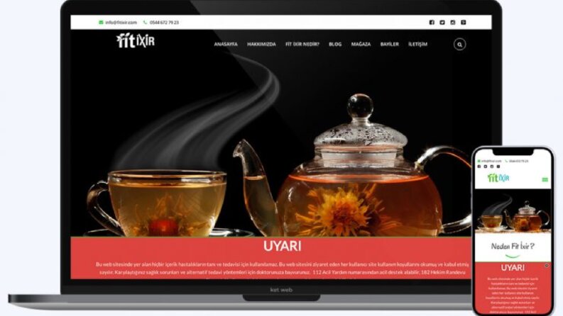 Fit ixir kurumsal web sitesi