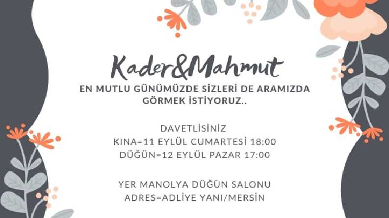 Düğün Davetiyesi Tasarımı